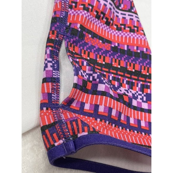 NIKE PRO Half Zip Womens Pull OverDri-Fit Geometric Sweatshirt Size LG Colorful - Picture 7 of 8